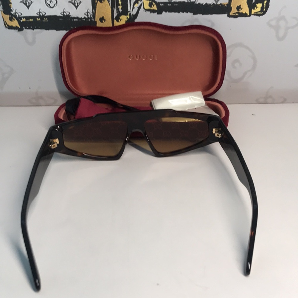 New Authentic Gucci Tortoise Shell Sunglasses GG1591s 002 - Picture 6 of 10